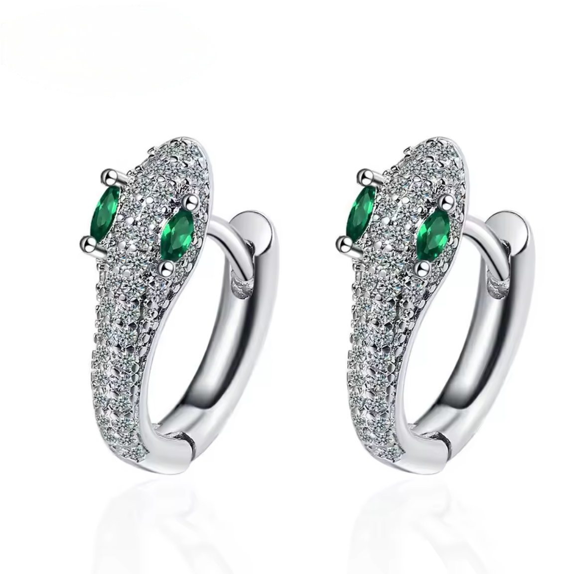 Snake Esmerald Earrings