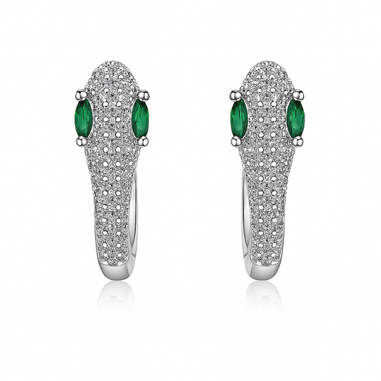 Snake Esmerald Earrings