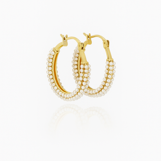 Pearl Hoop Ohrringe