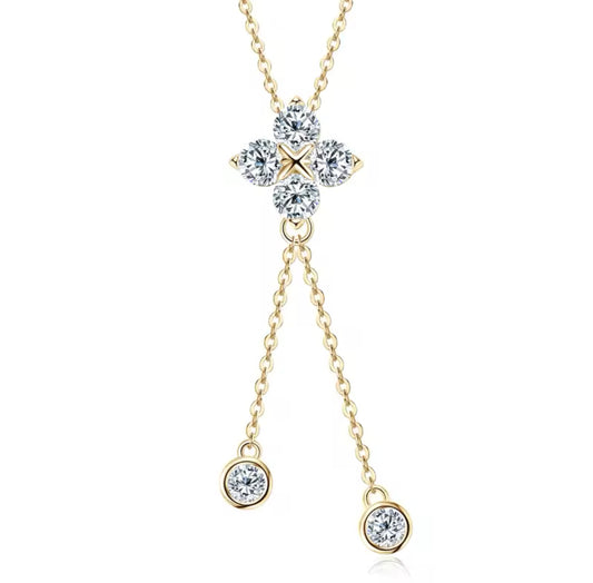 Mossainite Clover Kette – 1.40 ct. Diamantenkette
