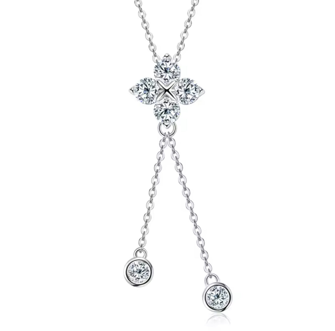 Moissanit Clover Kette – 1.40 ct. Diamantenkette